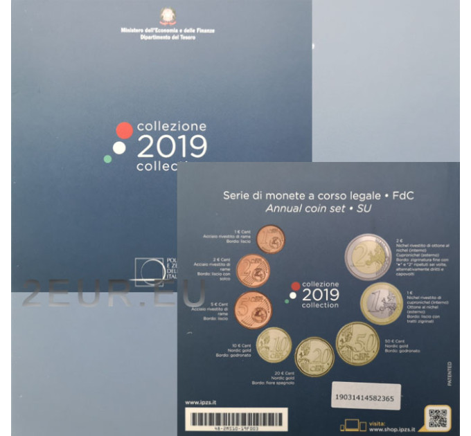 Italy 2019 - Euro Set BU