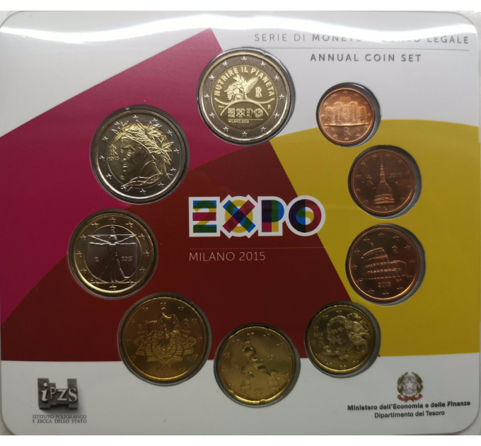 Italy Euro set BU 2015