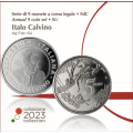 Italy Euro set BU + 5 euro silver coin 2023 - 100th Anniversary of the Birth of Italo Calvino