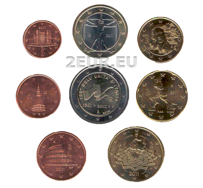 Italy euro set UNC 2011